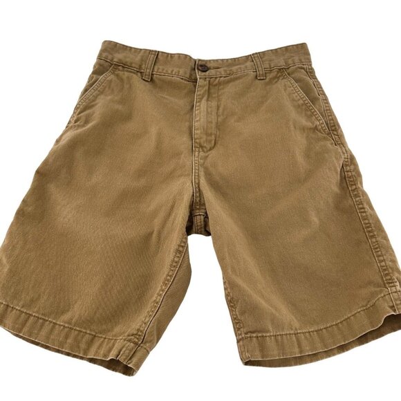 Faded Glory Mens Khaki Casual Cotton Shorts Size 28 chino summer Preppy Beige - Picture 6 of 9